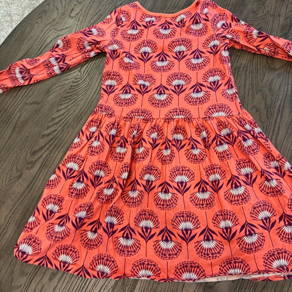Tea Collection Kids Dress - Coral and Navy Floral